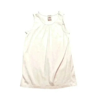 🦩Hanna Andersson Girls White Tank Top Size 12 Sleeveless Casual